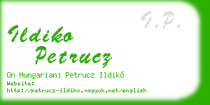 ildiko petrucz business card