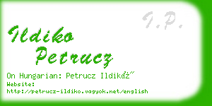 ildiko petrucz business card